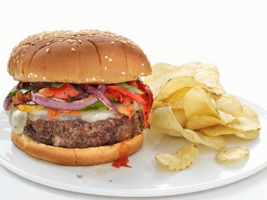 صور البرغر بالفلفل والنقانق