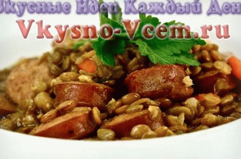 عدس مطهو مع البطاطا