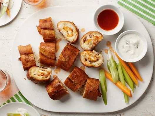 صورة من خبز الثوم المملوء بالدجاج الجاموس