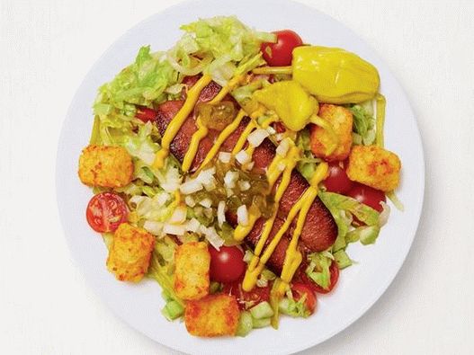 صور سلطة شيكاغو مع النقانق