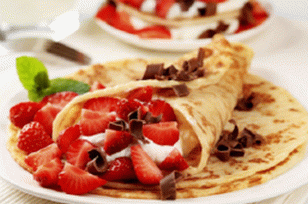 حلوى flambe غروب الشمس