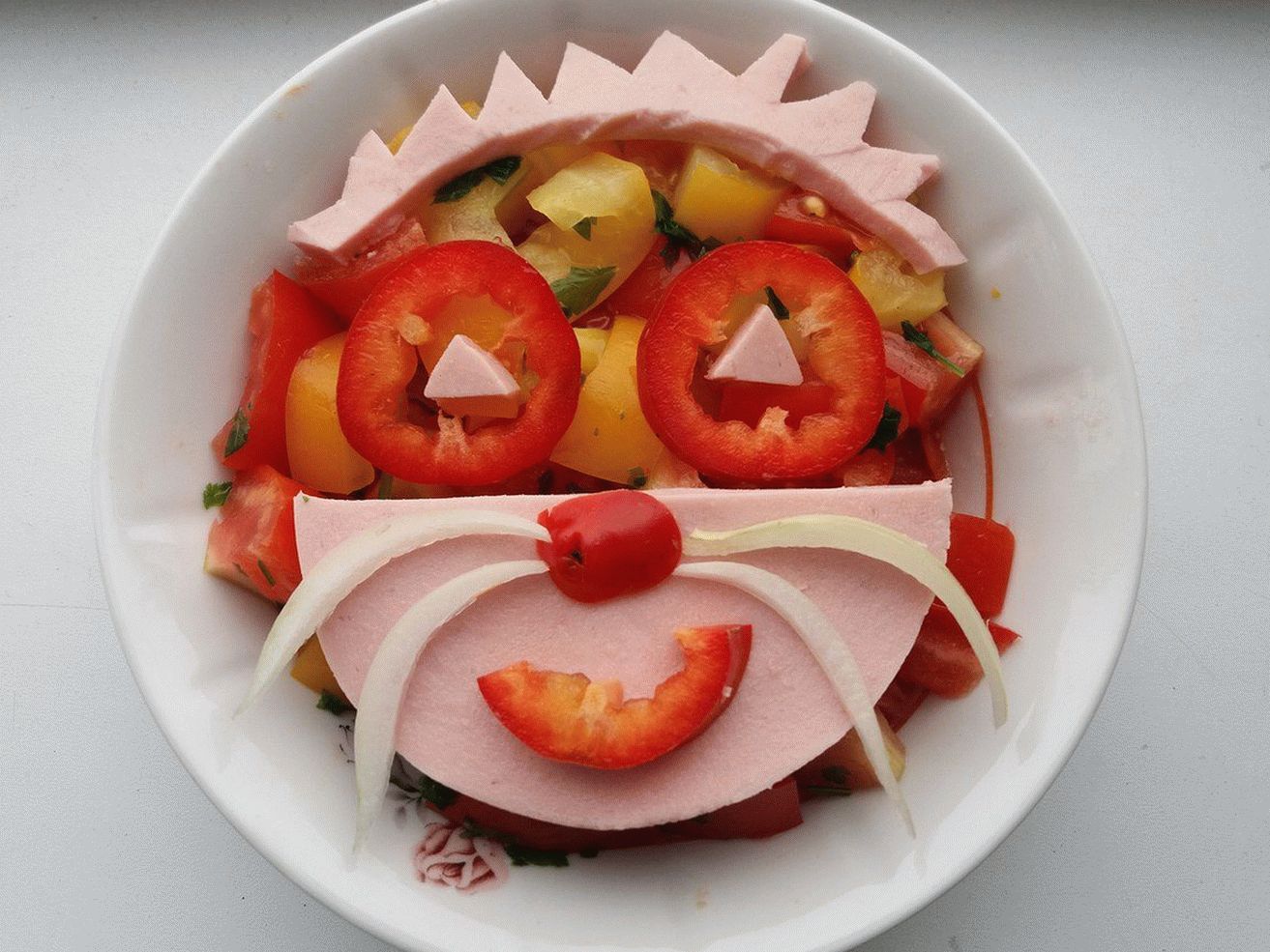 سلطة الخضار للأطفال