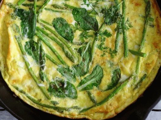 صورة لفريت مع الخس المبكر والهليون