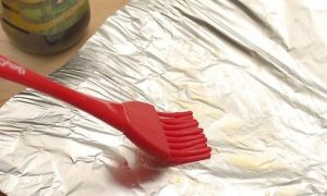 الفطر المشوي في رقائق