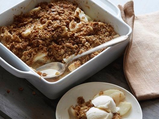 Photo Crumble مع الكمثرى والزنجبيل