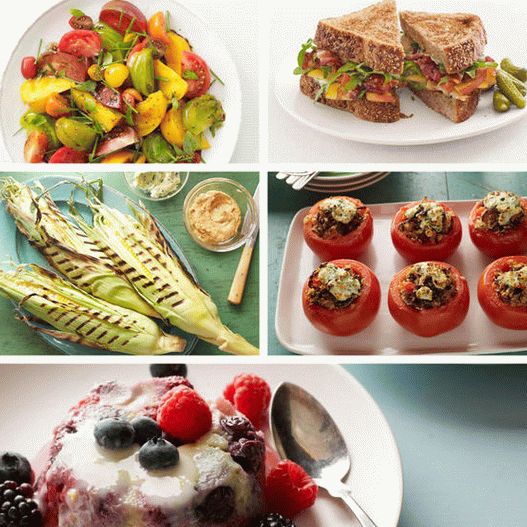 Photo أفضل أطباق الخضروات والفواكه الصيفية