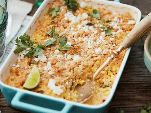 التصوير الفوتوغرافي للأطباق - تموج مع الذرة والجبن