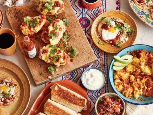 صور الإفطار المكسيكية ، مجموعة من الوصفات