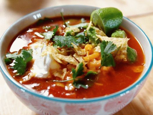 صور حساء الدجاج المكسيكي في طباخ بطيء