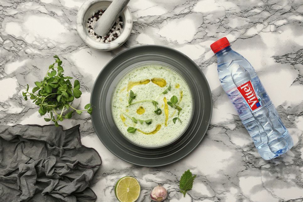 شوربة الخيار بالنعناع