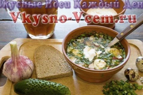 Okroshka مع جراد البحر