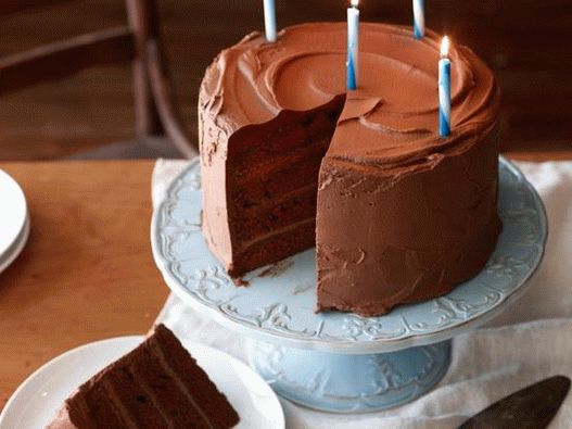 صورة للطبق - كعكة عيد ميلاد الشوكولاته الكبيرة