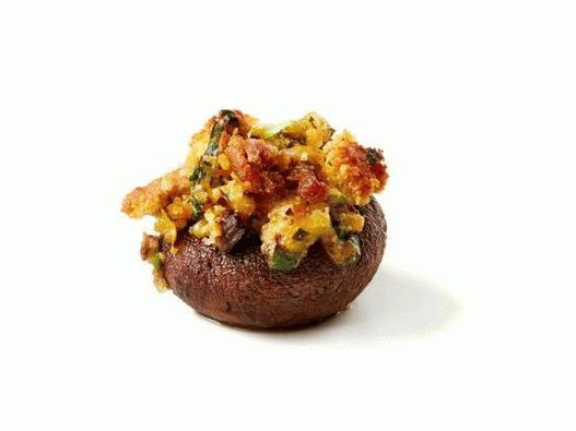 صورة لشامبنيونز محشوة بالشوريزو وخبز الذرة