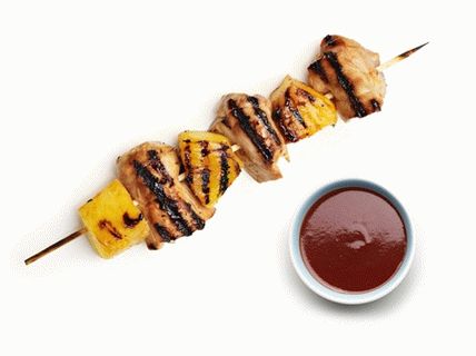 فوتو دجاج باربكيو مع أناناس