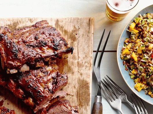 صور أضلاع لحم الخنزير الآسيوية