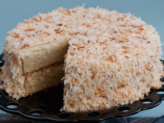 فوتو كيك مع كريمة جوز الهند والجبن الرائب