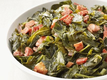Photo Braised kale with bacon