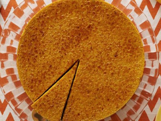 Photo Curd Pumpkin Cheesecake with Creme Brulee