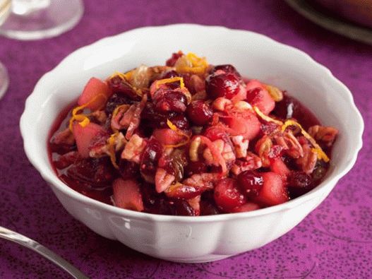 فوتو التوت البري ، مربى التفاح والجوز