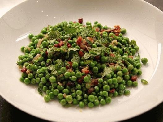 صور الربيع البازلاء مع pancetta