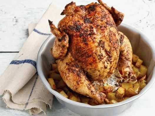 صورة للطبق - الدجاج المشوي والبطاطا في شكل كعكة