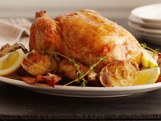 صورة الطبق - الدجاج المخبوز بالليمون والثوم
