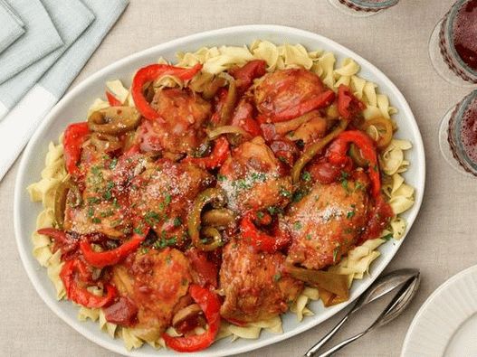 صورة للطبق - صيد الدجاج المعكرونة