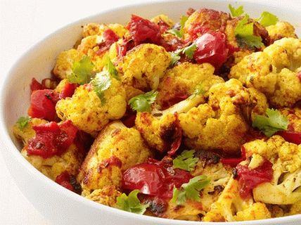 صور خبز القرنبيط مع الطماطم